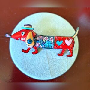 NWOT dog brooch